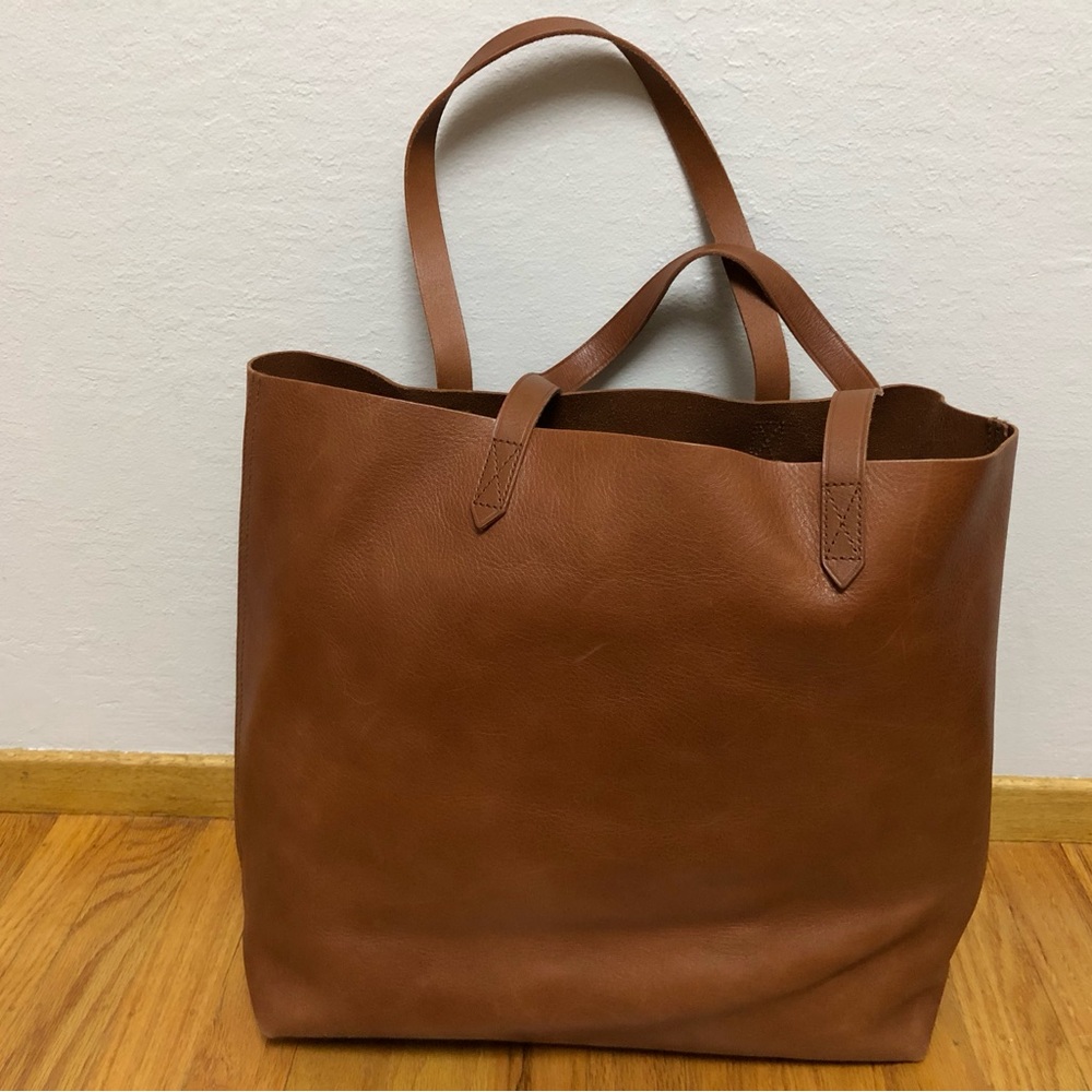 Madewell Brown Leather Transport Tote